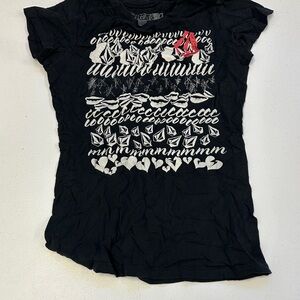 Volcom Black and Red Graphic Tee